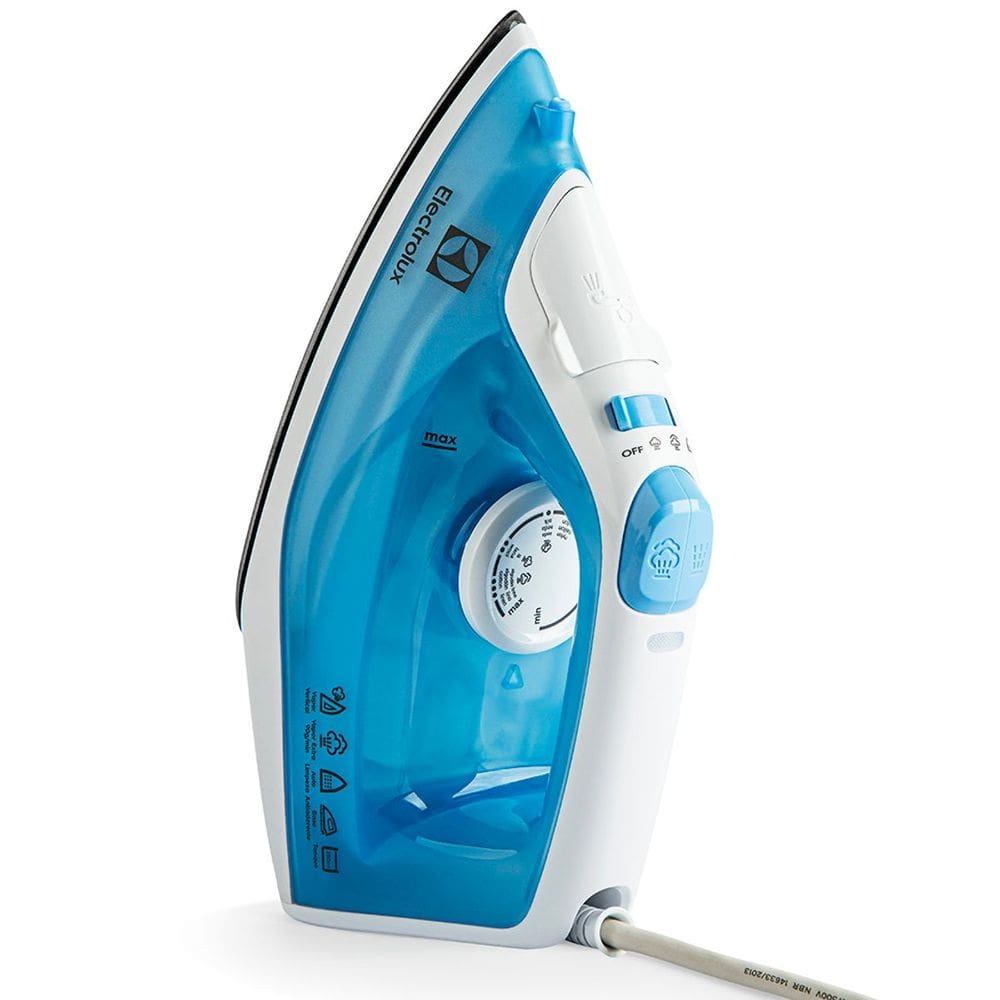 Ferro de Passar Roupa Electrolux a Vapor e a Seco com Base Antiaderente (SIE60)-220V