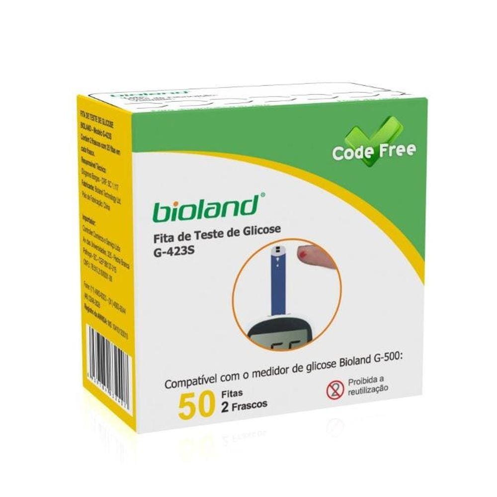 Tiras Reagente Glicosimetro G500 - 50und - Bioland