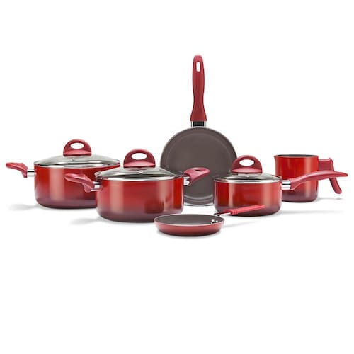 Conjunto de Panelas Brinox 6 Peças Ceramic Life Smart Plus com Revestimento Antiaderente Cerâmico e Tampa de Vidro Saída de Vapor 2.5 mm – Vermelho Menor preço em Conjunto de Panelas Brinox 6 Peças Ceramic Life Smart Plus com Revestimento Antiaderente Cerâmico e Tampa de Vidro Saída de Vapor 2.5 mm – Vermelho