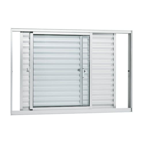 Janela de Alumínio de Correr Veneziana Alumifort Branca sem Grade 3 Folhas Móveis 100x150x8,7 - Sasazaki Menor preço em Janela de Alumínio de Correr Veneziana Alumifort Branca sem Grade 3 Folhas Móveis 100x150x8,7 - Sasazaki