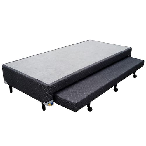 Base Box para Colchão Solteiro Itaflex Lyon com Cama Auxiliar 37x88x188 cm - Jeans/Branco Menor preço em Base Box para Colchão Solteiro Itaflex Lyon com Cama Auxiliar 37x88x188 cm - Jeans/Branco