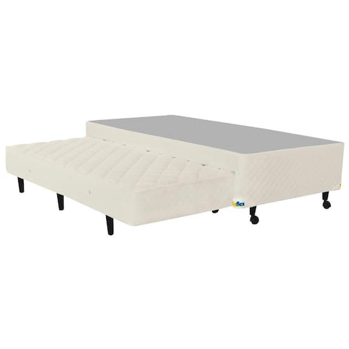 Base Box para Colchão Solteiro Itaflex Lyon com Cama Auxiliar 42x88x188 cm - Bege	 é boa?