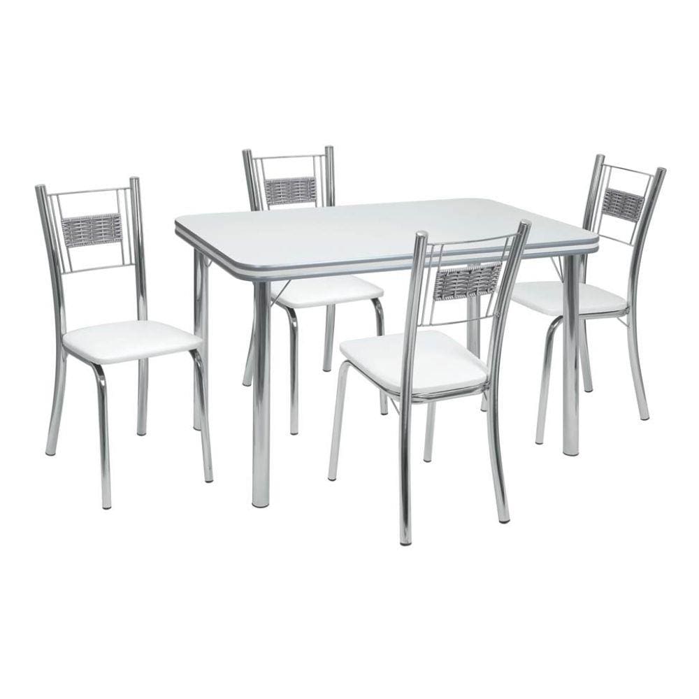 Conjunto de Mesa Mirela com 4 Cadeiras