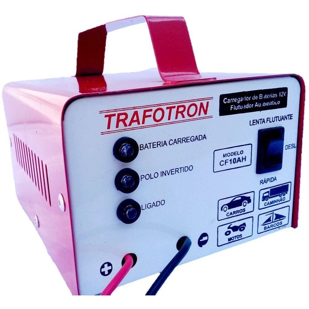 Carregador Bateria 12v 10ah Flutuante Carro Moto Cf10