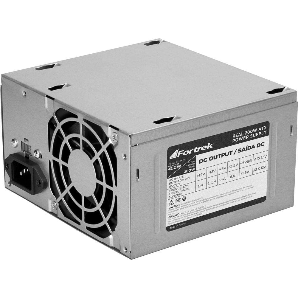 Fonte Atx 200W Reais 20+4P Pws-2003 Fortrek