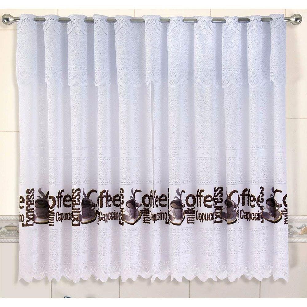 Cortina de Renda - Copa e Cozinha - Bartolini - 2,20m x 1,50m - P/ Varão - Cortilester