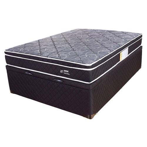Cama Box Baú Casal Colchão Molas Ensacadas Com Pillow e Box Preto 138x188x64cm - BF Colchões Menor preço em Cama Box Baú Casal Colchão Molas Ensacadas Com Pillow e Box Preto 138x188x64cm - BF Colchões