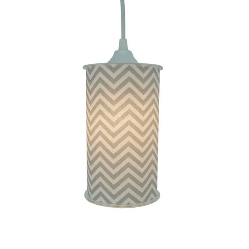 Luminária Pendente Cilíndrica Crie Casa Chevron Zig Zag
