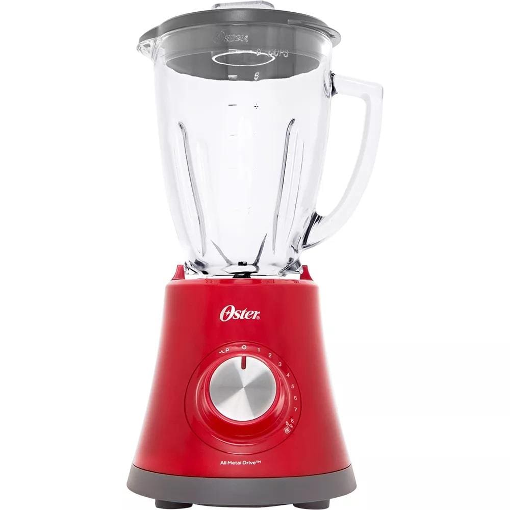 Liquidificador Oster Super Chef RR8 Vermelho com Copo de Vidro 750W e 8 Velocidades