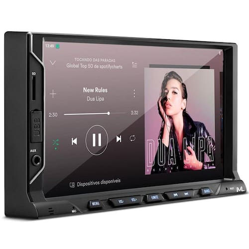 Central Multimídia Multilaser Evolve Fit P3328 Entrada USB AUX Bluetooth Menor preço em Central Multimídia Multilaser Evolve Fit P3328 Entrada USB AUX Bluetooth
