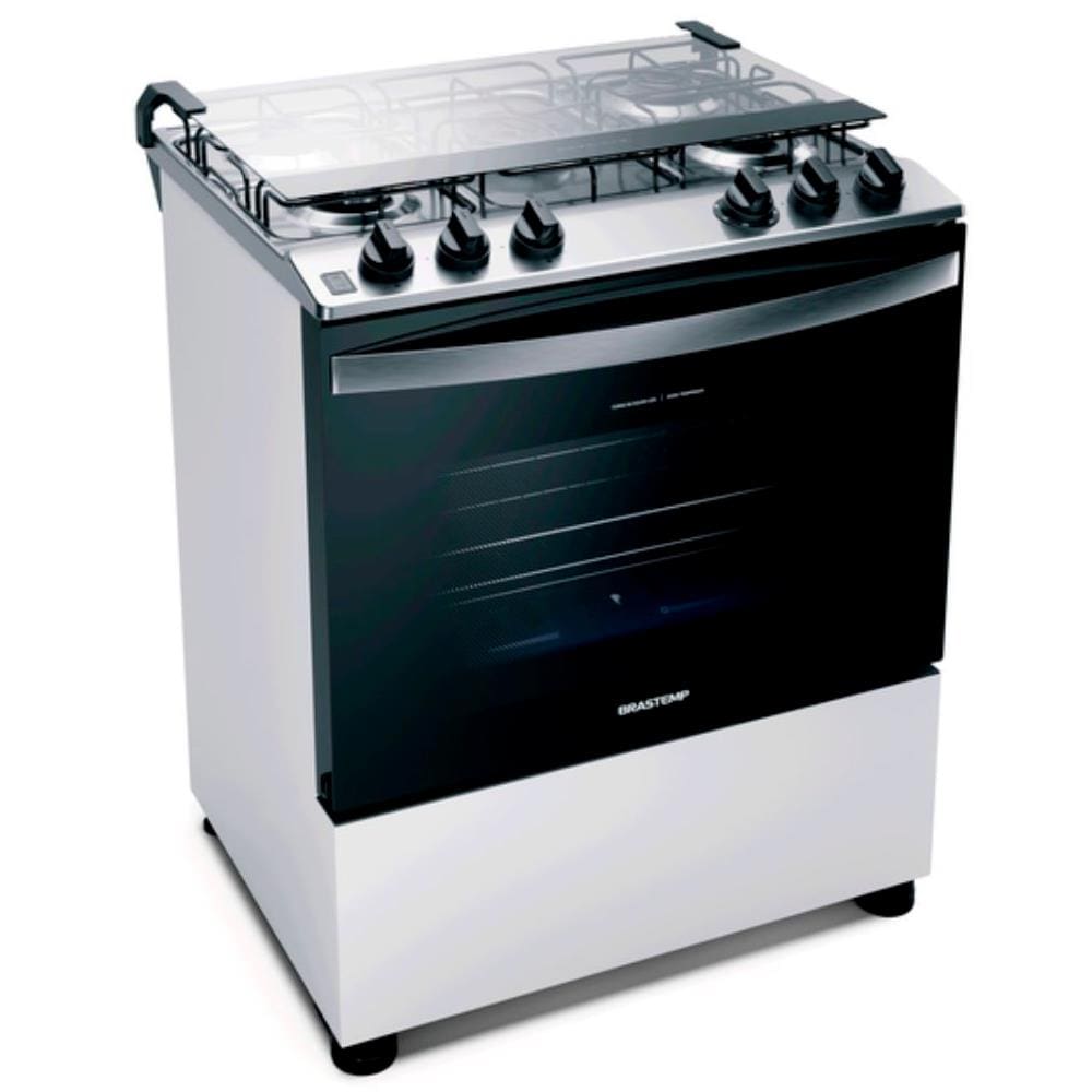 Fogao brastemp 5 bocas branco mesa inox Extra