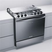 Fogão de Embutir Brastemp 5 Bocas BYS5PCR com Mesa de Inox, Turbo Chama e Touch Timer - Inox