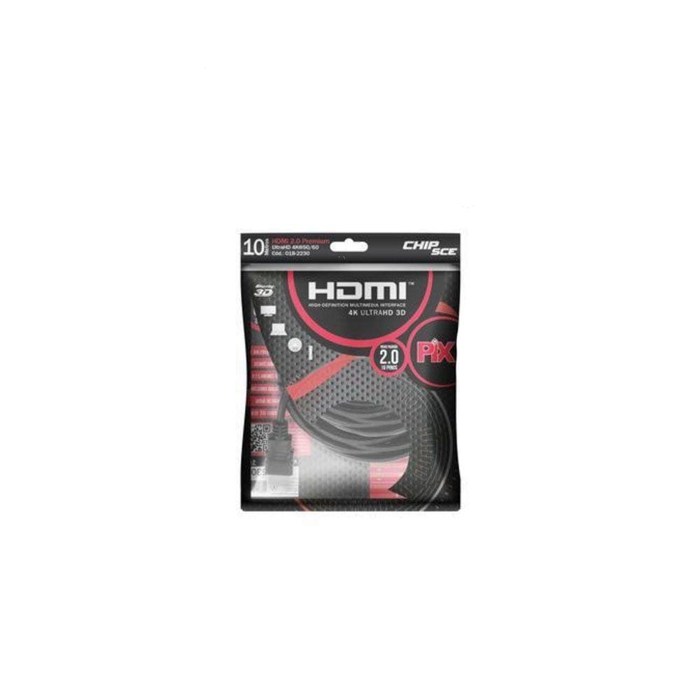 Cabo Hdmi 2.0 19 Pinos 4k Ultrahd 10,0m 018-2230 Pix