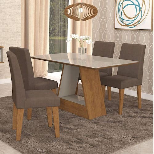 Conjunto Sala de Jantar Mesa Alana Retângular 4 Cadeiras Milena Cimol é boa?