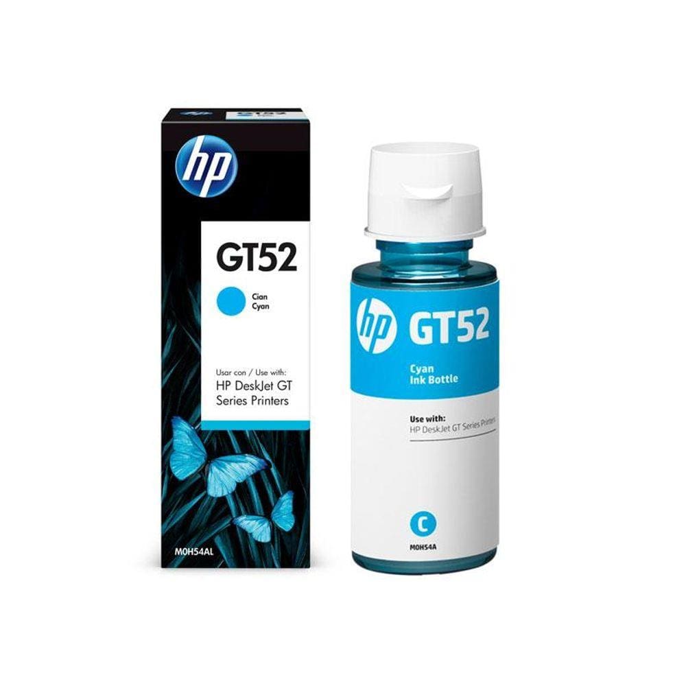 Refil de Tinta HP M0H54AL Ciano GT52 GT5822 70ML