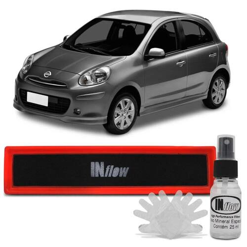 Filtro de Ar Esportivo Inflow Inbox Renault Clio 05 a 12 Logan Sandero 07 a 17 Nissan March HPF6550