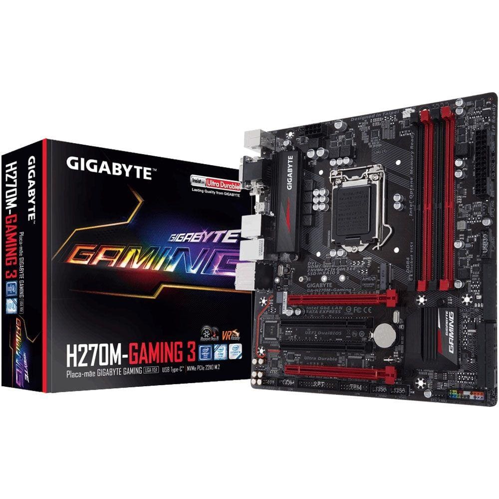Placa mae gigabyte p intel lga1151 matx ga h110m h ddr3 hdmi dual uefi