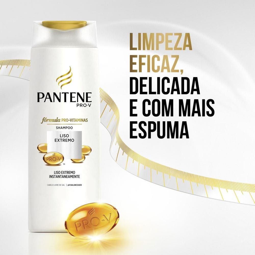 Kit c/ Shampoo + Condicionador Pantene Liso Extremo 400 ml