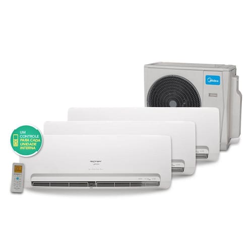 Ar Condicionado Multi Split Inverter Springer Midea 3x9.000 BTU/h Quente e Frio Menor preço em Ar Condicionado Multi Split Inverter Springer Midea 3x9.000 BTU/h Quente e Frio
