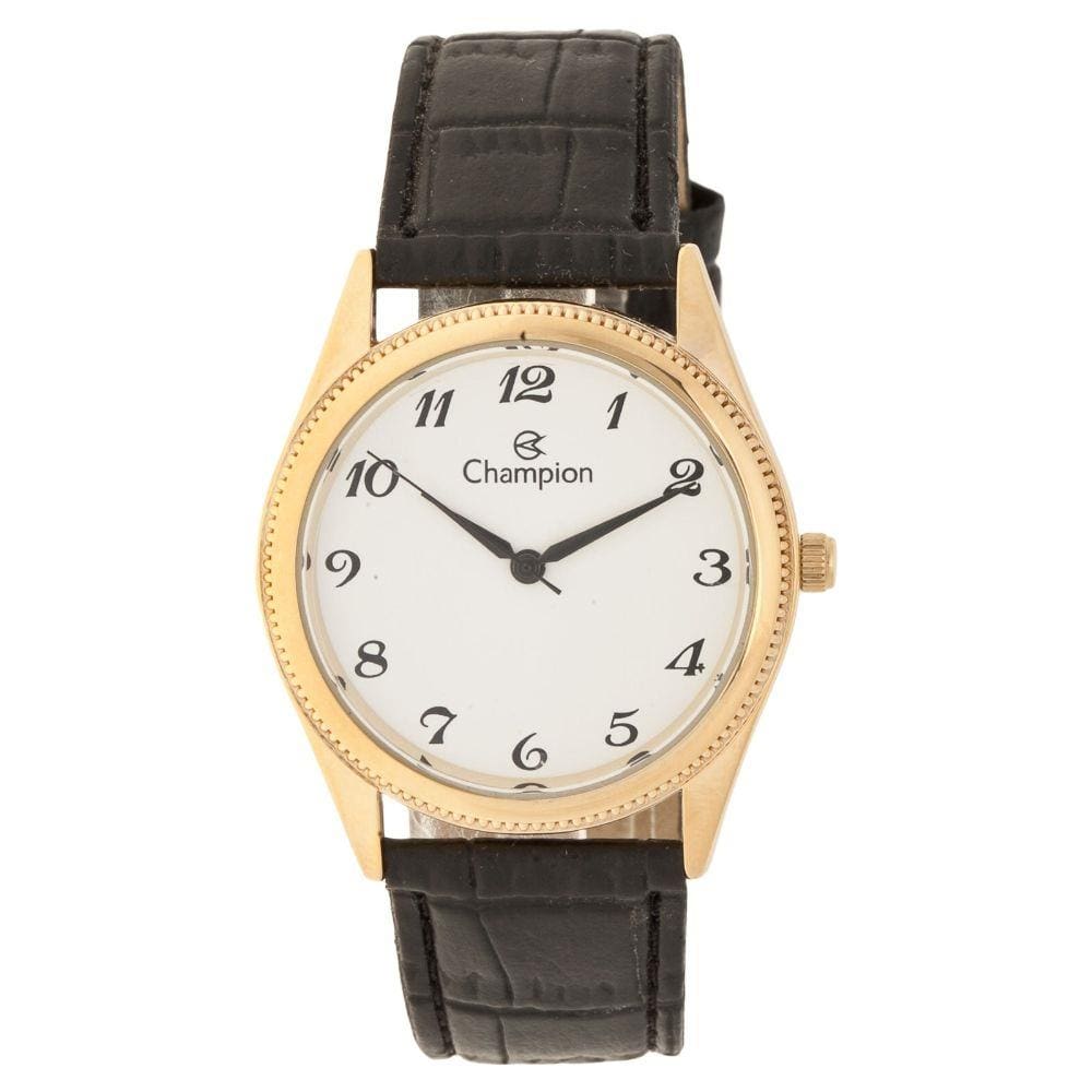Relogio Masculino Champion Dourado Com Pulseira de Couro