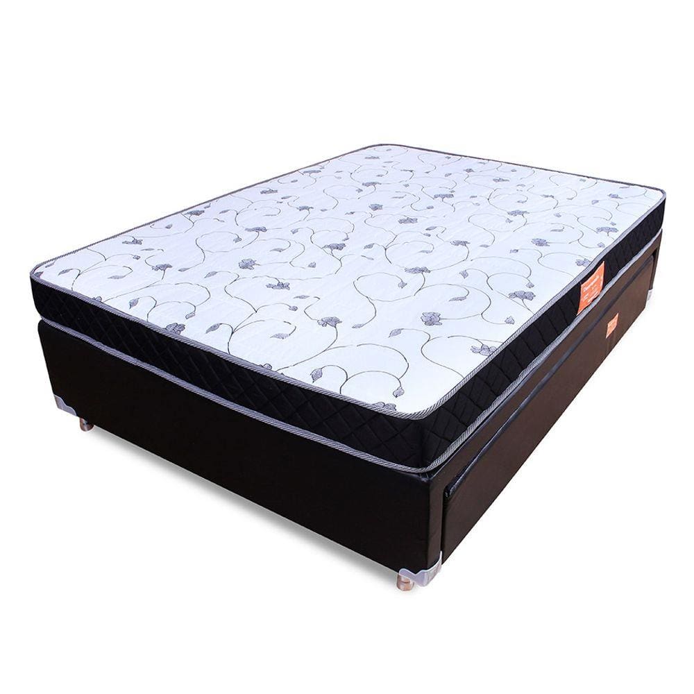 Conjunto Casal Colchão Espuma D33 + Box Colchão Auxiliar de Molas Bonnel BF Colchões 138x188x51cm