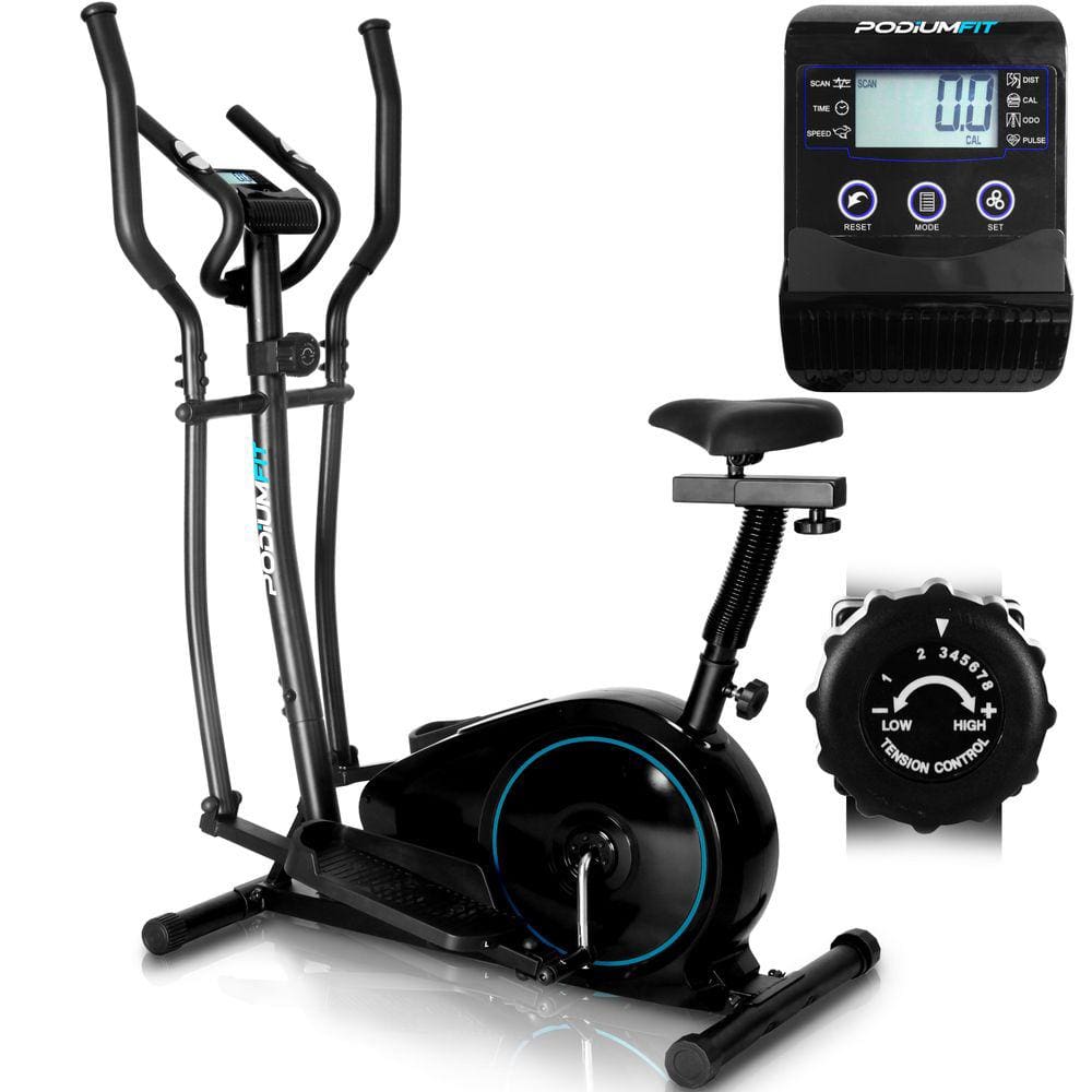 Elíptico Bike Podiumfit EB100 Magnético 8 cargas Max 120kg