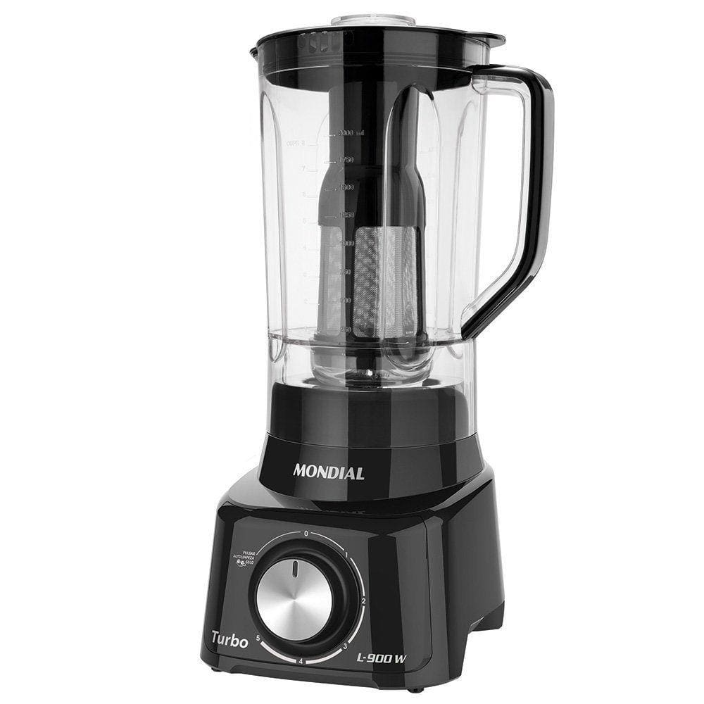 Liquidificador Mondial Turbo, 900W, Preto - L900