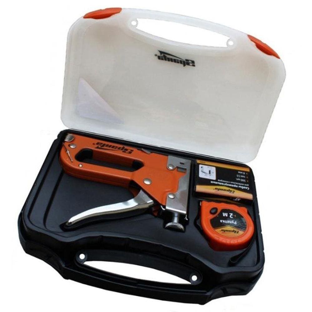 Grampeador Manual Com Kit Sparta