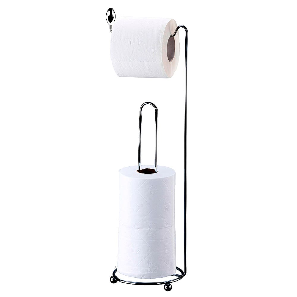 Suporte de Chão para Papel Higiênico Utimil em Aço Cromado - 50 cm