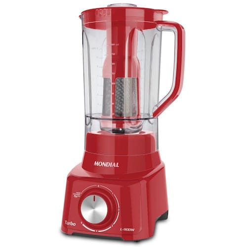 imagem-Liquidificador Mondial Turbo, 900W, Vermelho - L900 - 220v