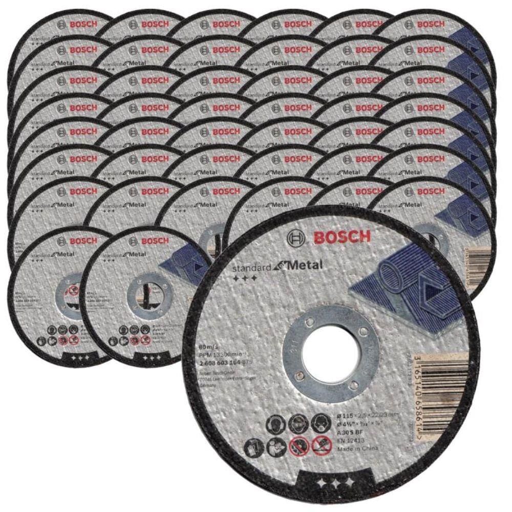 Disco de Corte para Ferro 4.1/2 POL Furo 7/8” Standard Kit 45 Unidades BOSCH