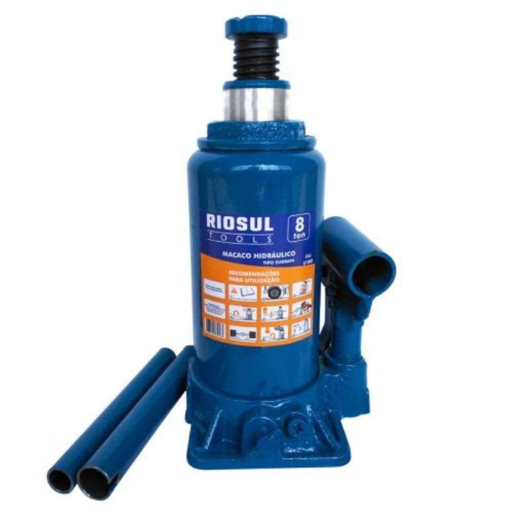 Macaco Hidráulico 8 Ton Tipo Garrafa R070004 Riosul Tools
