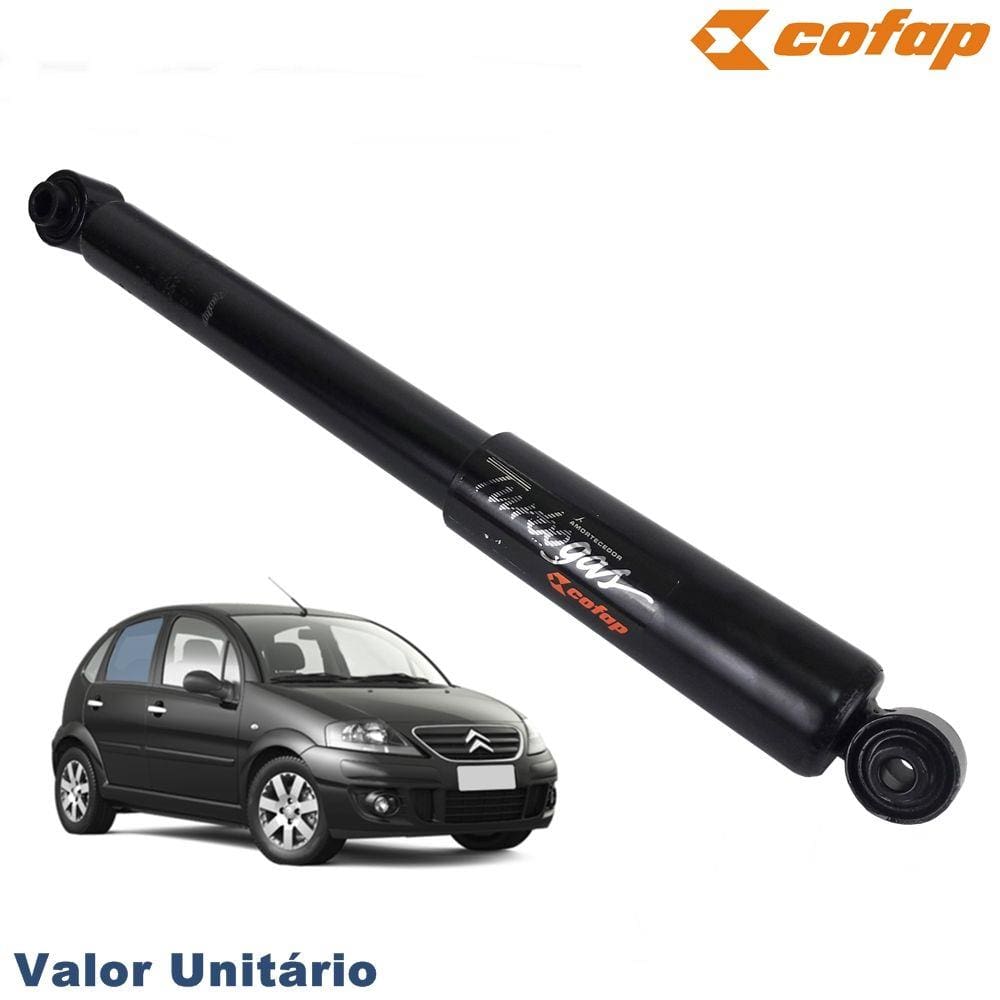 Amortecedor Traseiro Turbogás Cofap Citroen C3 2003 até 2012 Exceto C3 Picasso