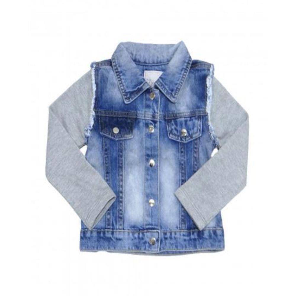 Colete Jeans Com Moletom Mon Sucre