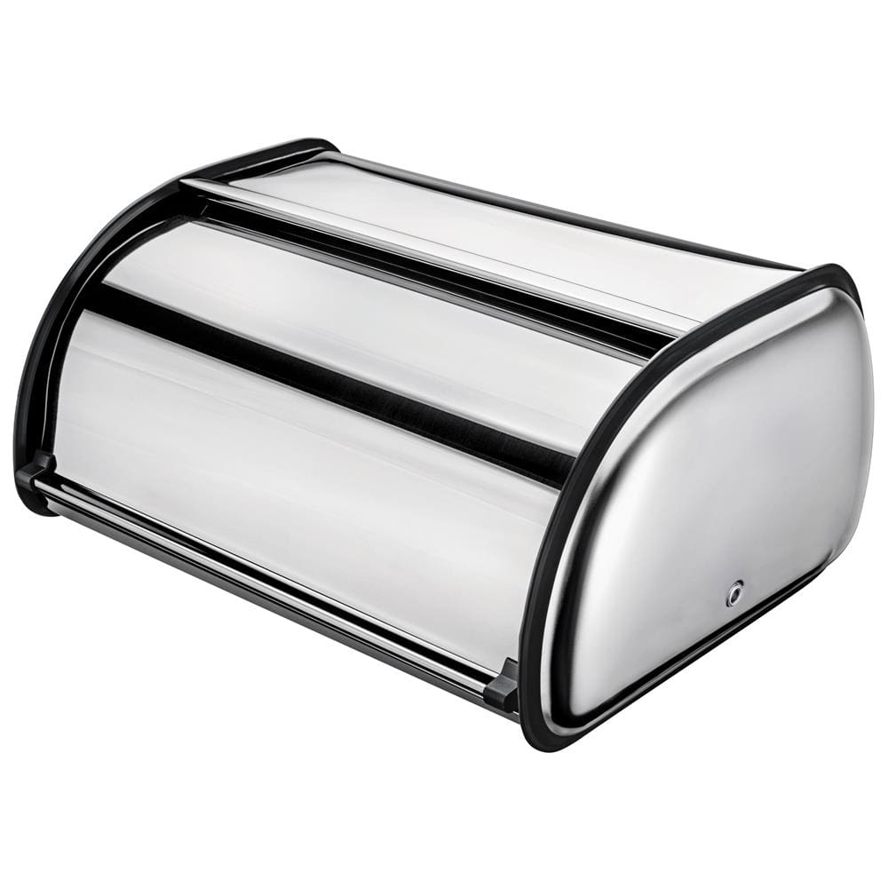 Porta Pão Médio Euro Home IN2225 em Aço Inox e Polipropileno
