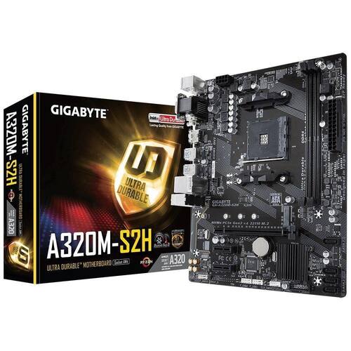 Placa Mae Micro Atx (Am4) - Ddr4 - Ga-A320m-S2h Menor preço em Placa Mae Micro Atx (Am4) - Ddr4 - Ga-A320m-S2h