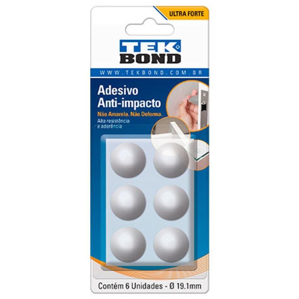 Protetor Adesivo Anti-Impacto Gota 19,1 Mm Com 6 Unidades - Tekbond