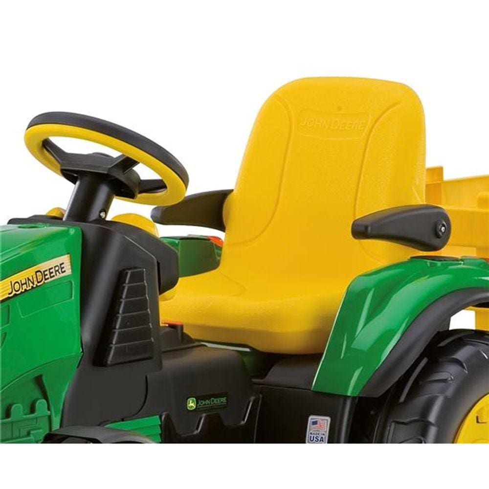 John deere ride on tractor store and trailer