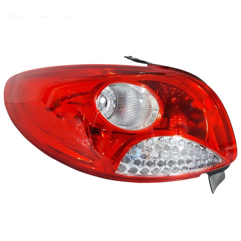 Lanterna Traseira com Grade da Ré Cromado Peugeot 207 Hatch e Sedan 2008 até 2016