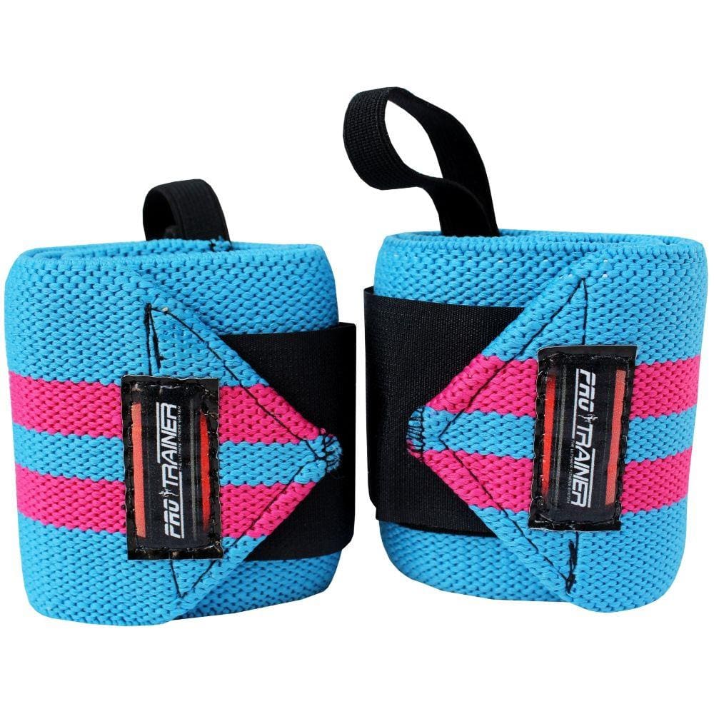 Munhequeira Profissional Crossfit rosa com azul