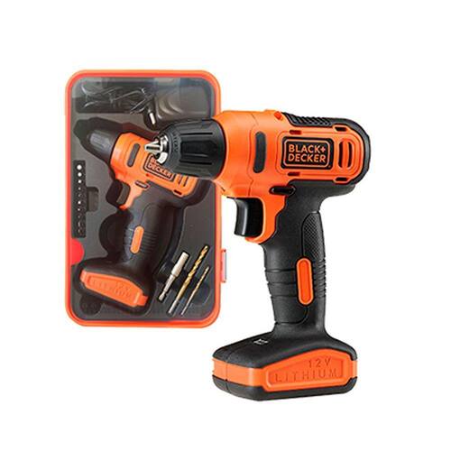 Kit furadeira parafusadeira 3/8" pol 12V bivolt + 13 acessórios LD12SP Black+Decker é boa?