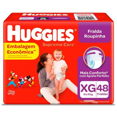 Fralda Huggies Roupinha Supreme Care XG - 48 Unidades é boa?