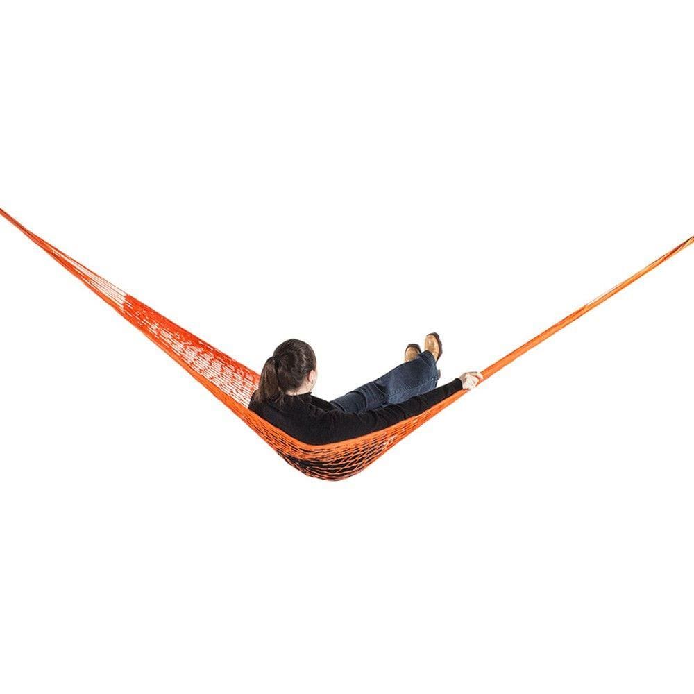 Rede de Dormir e Descanso Camping Nylon Impermeável Laranja
