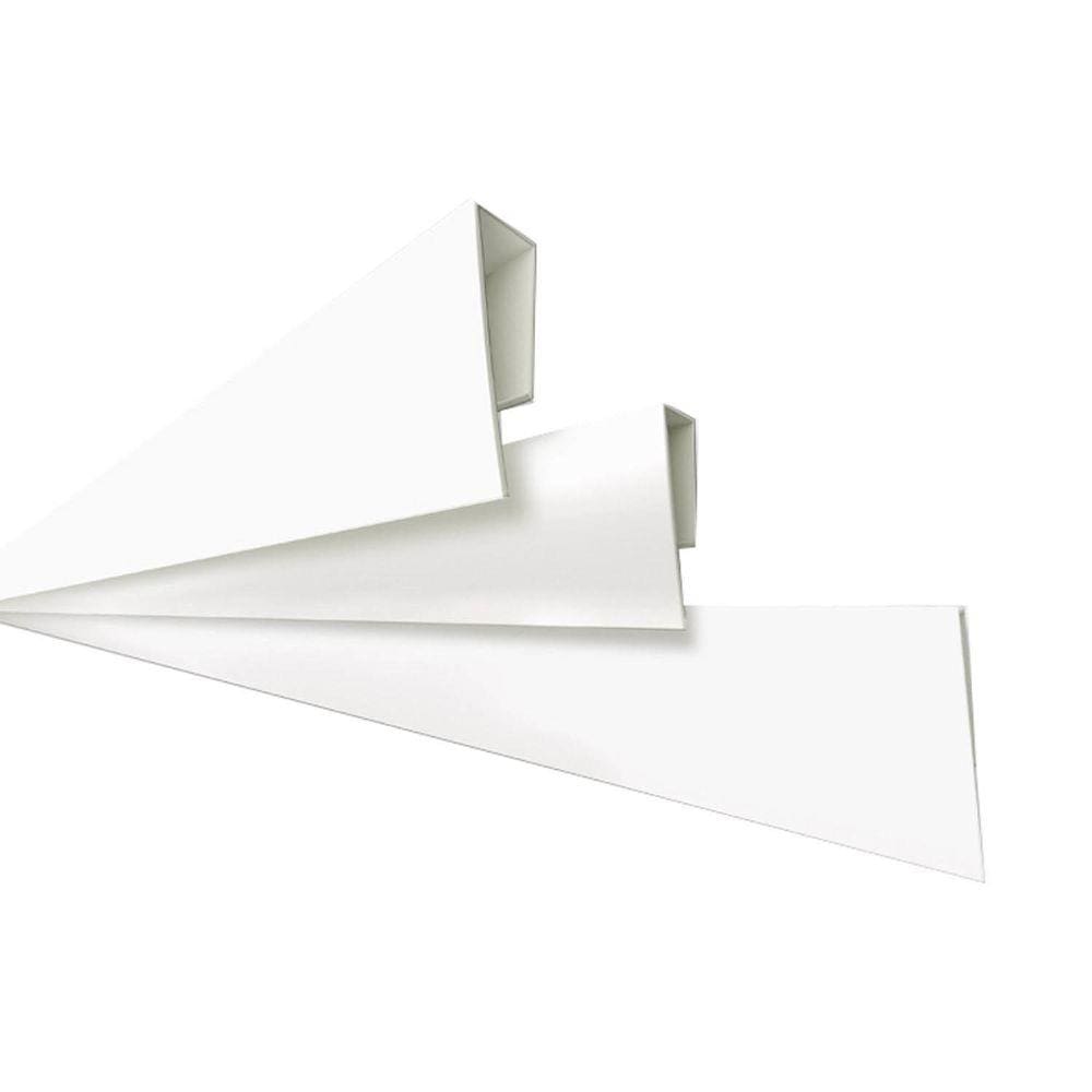 Rodaforro Perfil U Polifort para Acabamento Lateral 8mm x 3cm x 3,00m Barra Branco Neve
