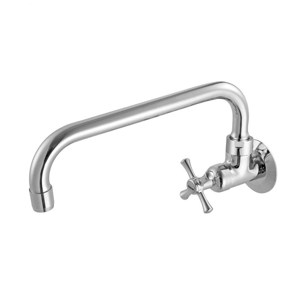 Torneira de Parede para Cozinha Bica Móvel 1166 Tetra C24 Meber Metais Cromado