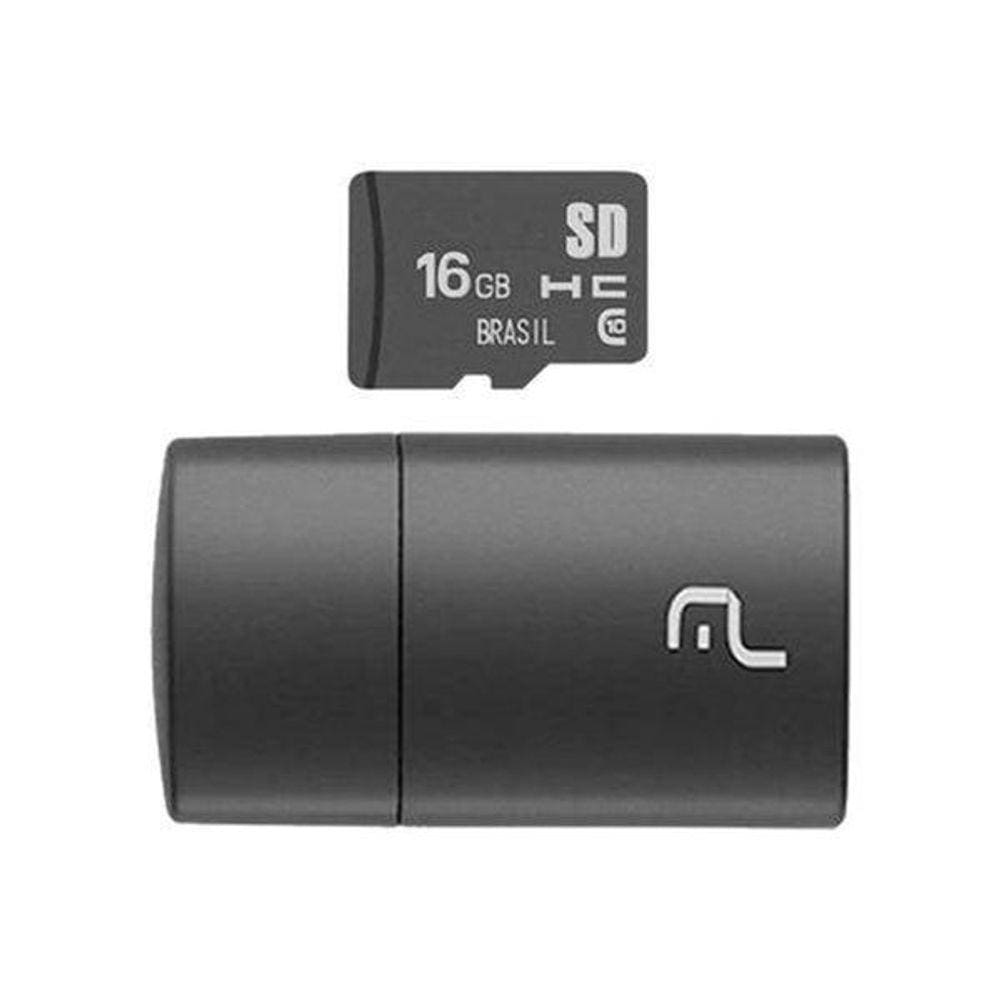 Cartão Micro Sd 16GB Com Leitor USB Classe 4 - MC162 - Multilaser