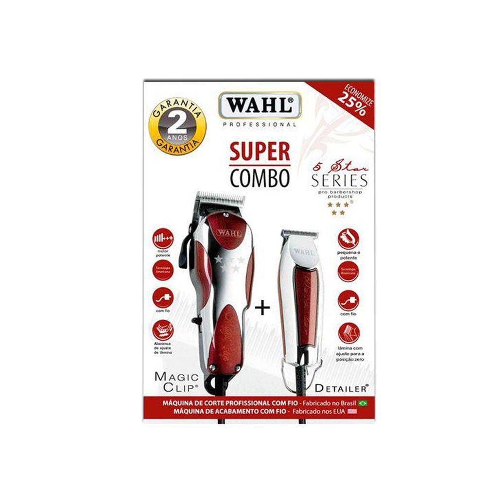Kit Máquina P/ Corte Magic Clip Wahl 127v E Detailer Wahl Bivolt