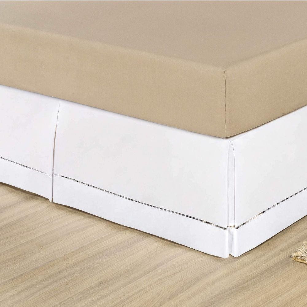 Saia para Cama Box Casal Bia Enxovais Branco