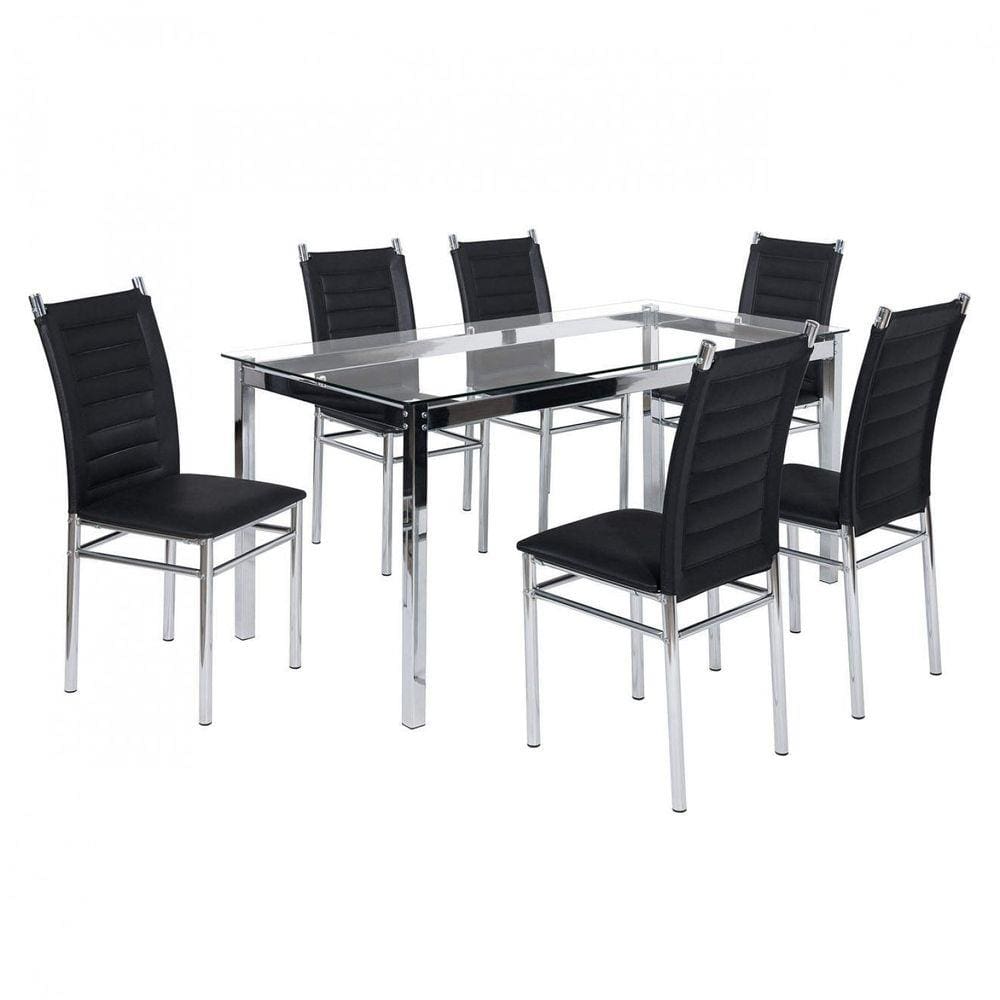 Conjunto Sala de Jantar Tókio Mesa 6 Cadeiras | Extra