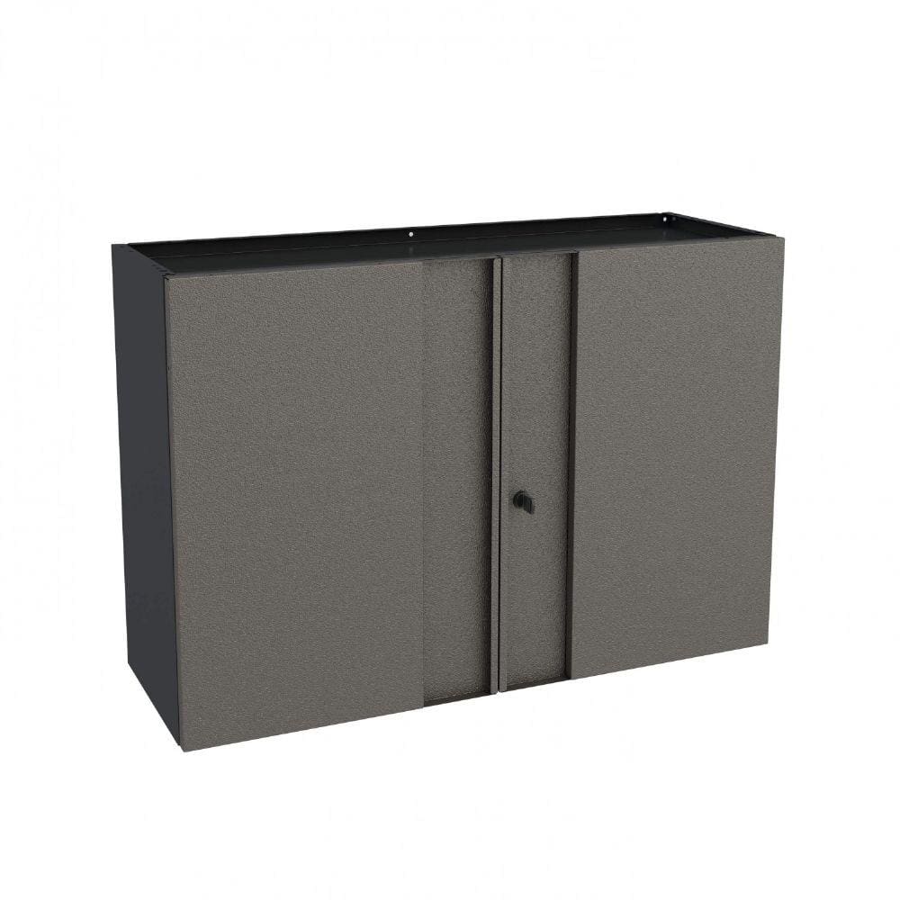 Armário Aéreo 2 Portas Multibox Telasul Preto/Cinza